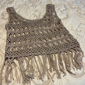 Final price! Southwestern style fringe top. M. Bohemian fringe tank top.